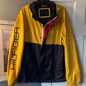 Tommy Hilfiger XL zip hooded rain jacket!